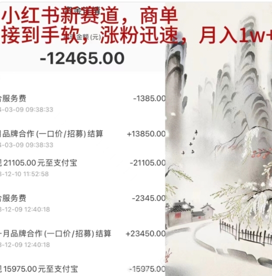 小红书新赛道，商单接到手软，涨粉迅速，一个月1w+-MOY工作室