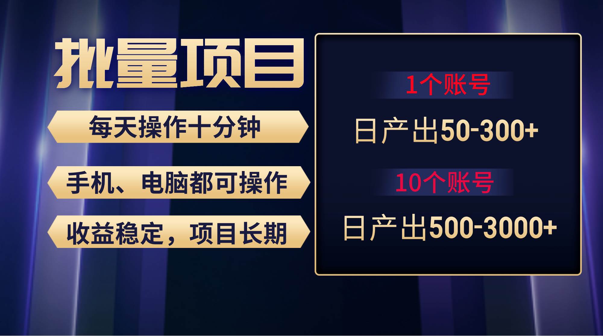 红利项目稳定月入过万，无脑操作好上手，轻松日入300+-MOY工作室