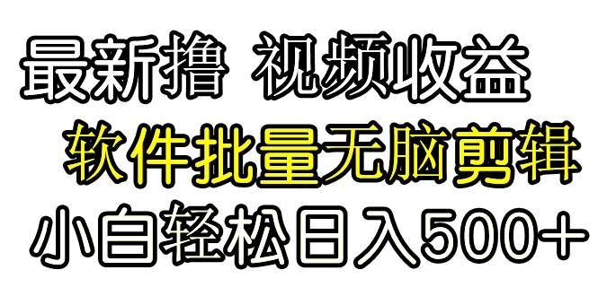 发视频撸收益，软件无脑批量剪辑，第一天发第二天就有钱-MOY工作室