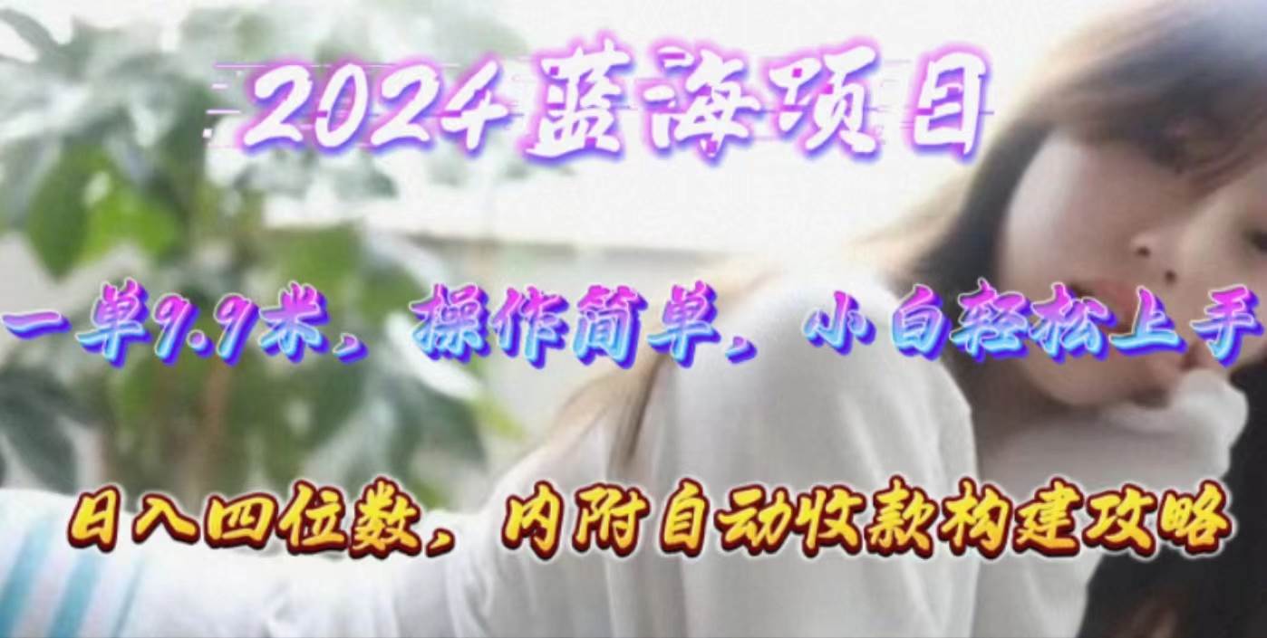 年轻群体的蓝海市场，1单9.9元，操作简单，小白轻松上手，日入四位数-MOY工作室