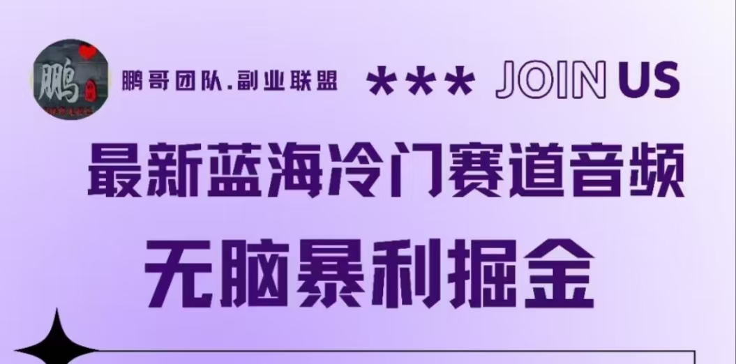 最新蓝海冷门赛道音频，无脑暴利掘金-MOY工作室