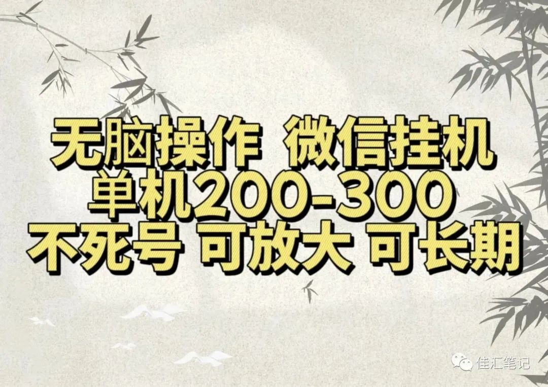 无脑操作微信视频号挂机单机200-300一天，不死号，可放大，工作室实测-MOY工作室