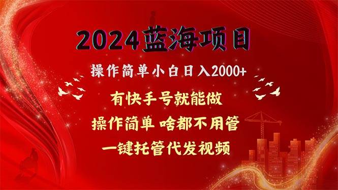 2024蓝海项目，网盘拉新，操作简单小白日入2000+，一键托管代发视频，…-MOY工作室