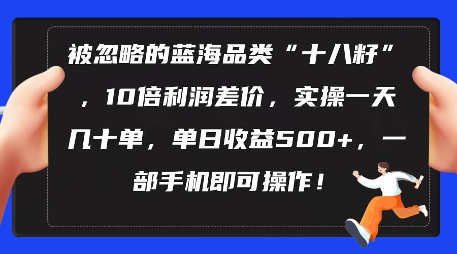 被忽略的蓝海品类“十八籽”，10倍利润差价，实操一天几十单 单日收益500+-MOY工作室