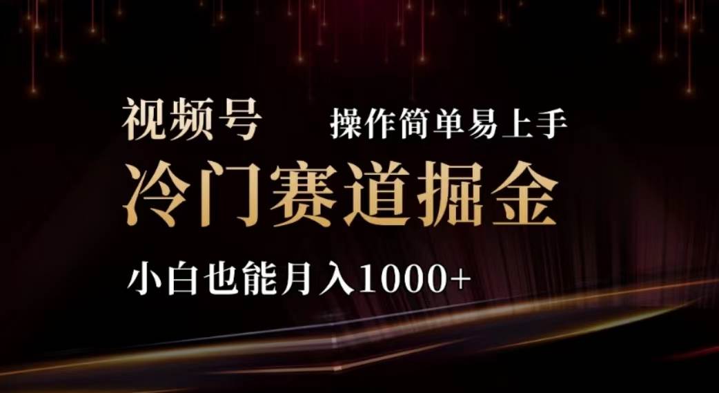 2024视频号冷门赛道掘金，操作简单轻松上手，小白也能月入1000+-MOY工作室