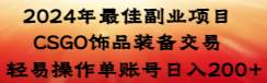 2024年最佳副业项目 CSGO饰品装备交易 轻易操作单账号日入200+-MOY工作室