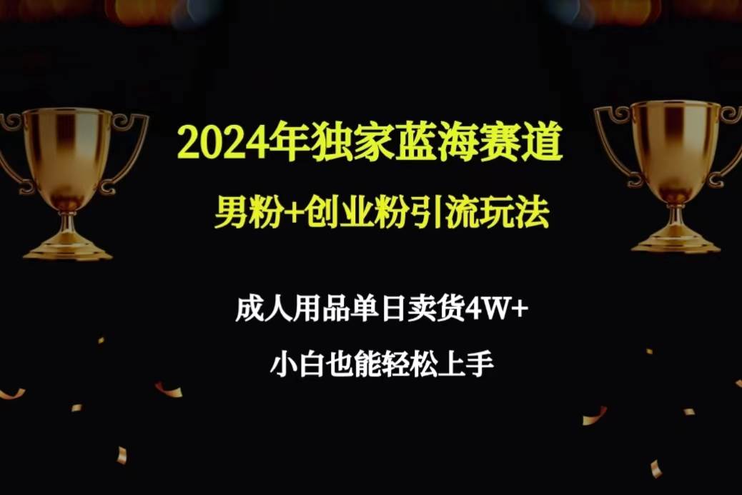 2024年独家蓝海赛道男粉+创业粉引流玩法，成人用品单日卖货4W+保姆教程-MOY工作室