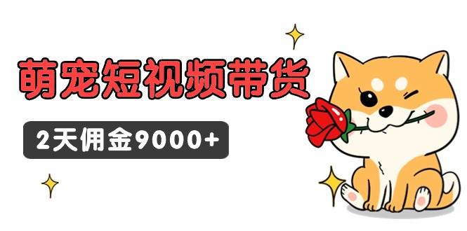 东哲日记·萌宠短视频带货，2天佣金9000+-MOY工作室