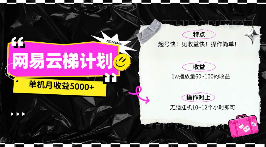 最新网易云梯计划网页版，单机月收益5000+！可放大操作-MOY工作室
