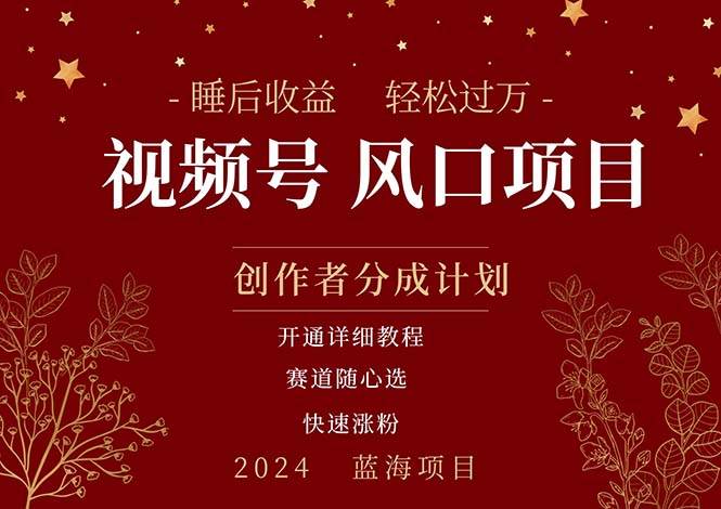 拥有睡眠收益的微信视频号大风口项目，轻松月入过万+，多赛道选择，可…-MOY工作室