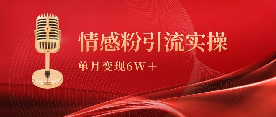 单月变现6w+，情感粉引流变现实操课-MOY工作室