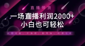半无人直播带货，一场利润数张，适合所有平台玩法，小白也可轻松-MOY工作室