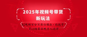 2025年视频号带货新玩法：AI炮制百分百原创爆款，稳起号，T+1结算实现月入过万-MOY工作室