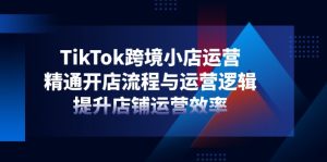 TikTok跨境小店运营，精通开店流程与运营逻辑，提升店铺运营效率-MOY工作室