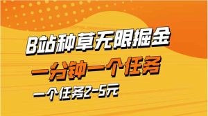 b站种草暴力掘金，一分钟一个任务，一个任务2-5元-MOY工作室