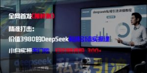 精准打击：价值3980的DeepSeek私域引流实操课，小白实操无门槛，日引精准粉300+-MOY工作室