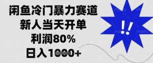 闲鱼冷门暴力赛道，新人当天开单，利润80%，日入1k+【揭秘】-MOY工作室
